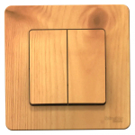 BLANCA С/У 2-клавишный ВЫКЛЮЧАТЕЛЬ (сх.5), 10А, 250В, ЯСЕНЬ