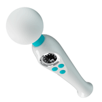 Белый вибратор-wand 22,4см с дисплеем Pretty Love Skyler Massager Wand White BW-055016LED-3
