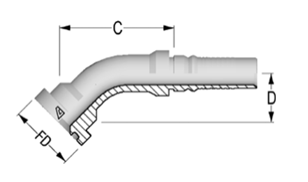 Фитинг DN 25 SFS 1 (45) Interlock