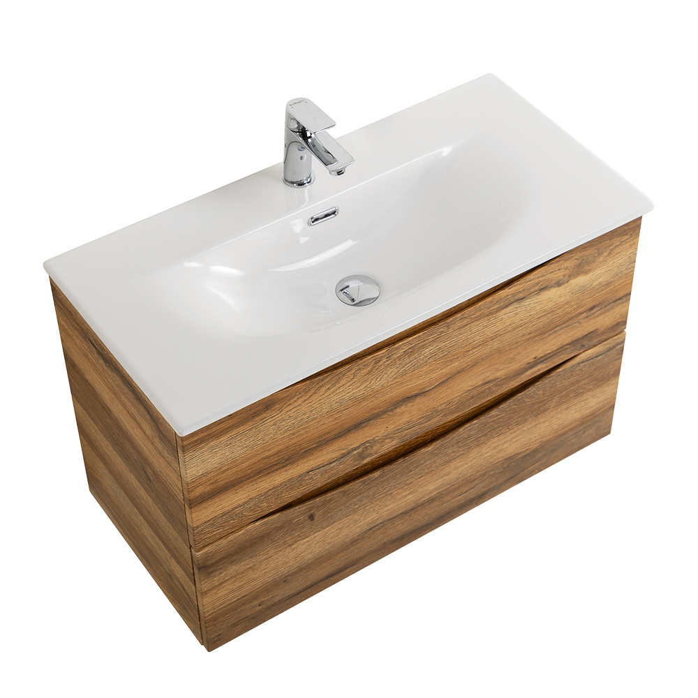 Тумба с раковиной подвесная BelBagno MARINO-CER-MINI-700-2C-SO-RR-P Rovere Rustico, раковина белая BB-8099-3-70