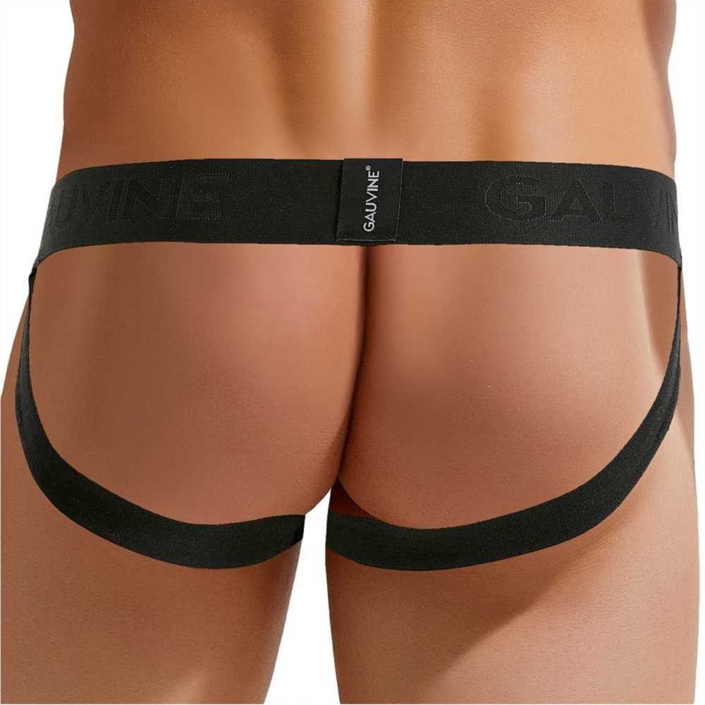 Сексуальные мужские трусы-джоки с леопардовой вставкой по центру (Размер: S) (Цвет: коричневый)