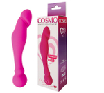 Двусторонний силиконовый стимулятор Cosmo для G-точки (17,7 см) (Цвет: фуксия)