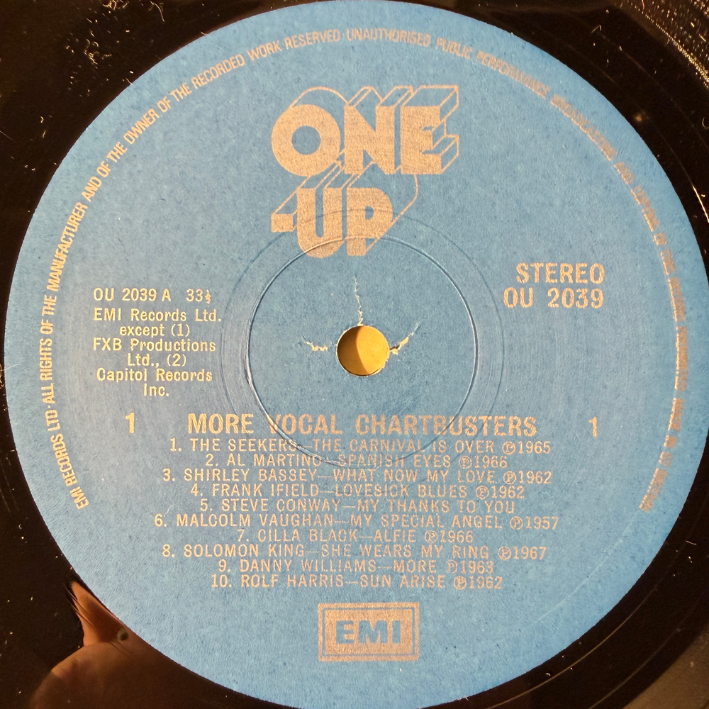 Сборник 20 More Vocal Chartbusters (Англия 1974г.) Promo