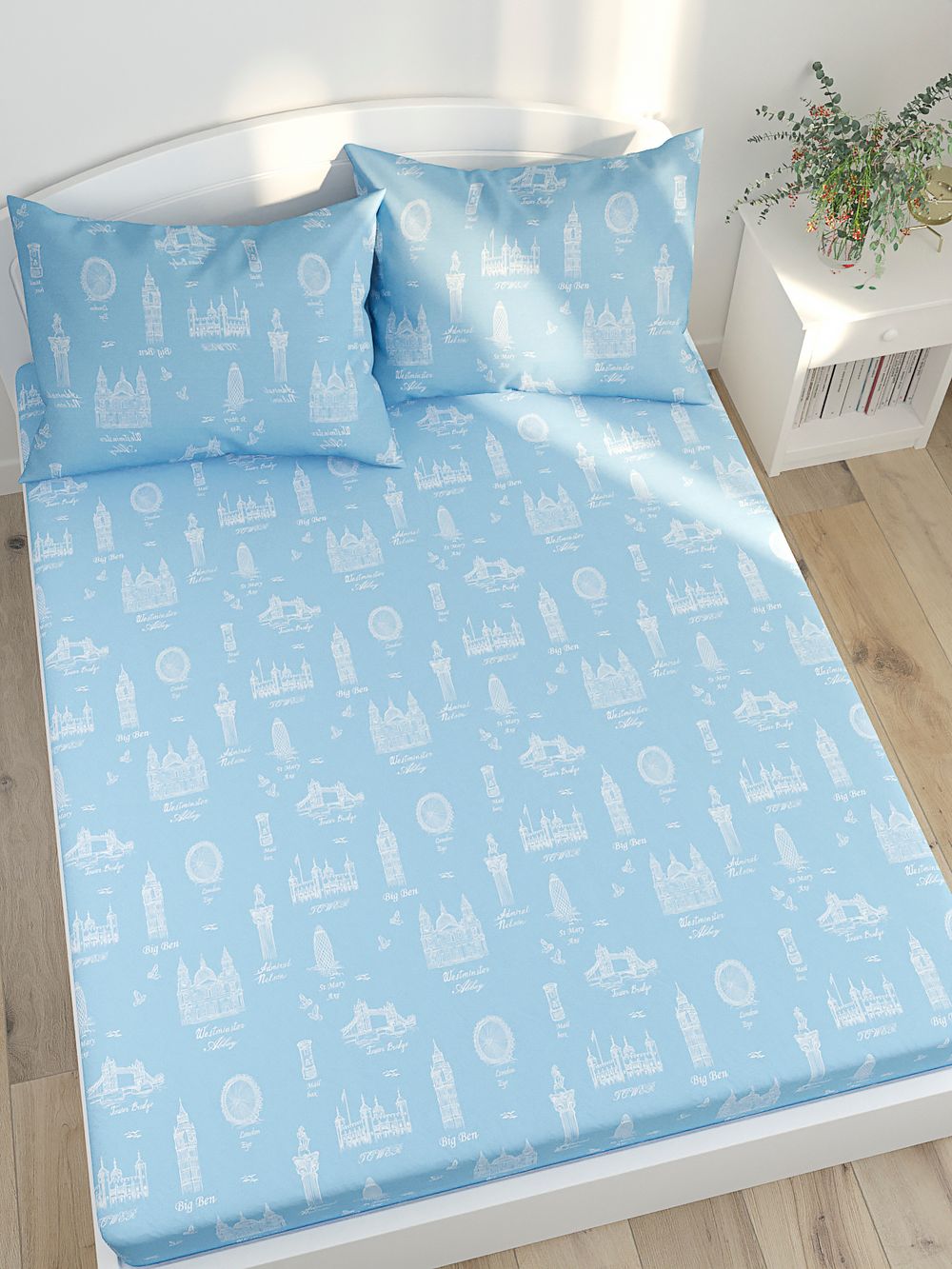 Простынь Сказка "Тауэр" 150х215 см, перкаль