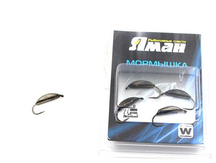 Мормышка вольф"ЯМАН"Супер банан с ушк, р.2,7 вес 0,70 цв.черн.никель