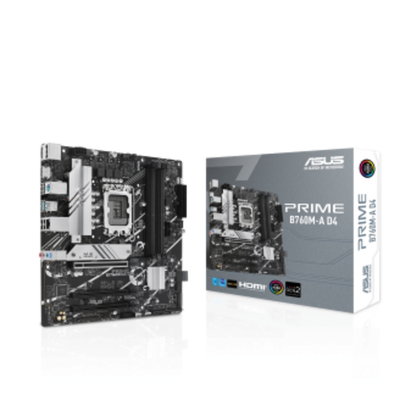 Сист.плата ASUS PRIME B760M-A WIFI, B760, 1700, 4xDIMM DDR5, 3xPCI-E x16, 2xM.2, SATA, DP, 2xHDMI, WIFI6, BOX