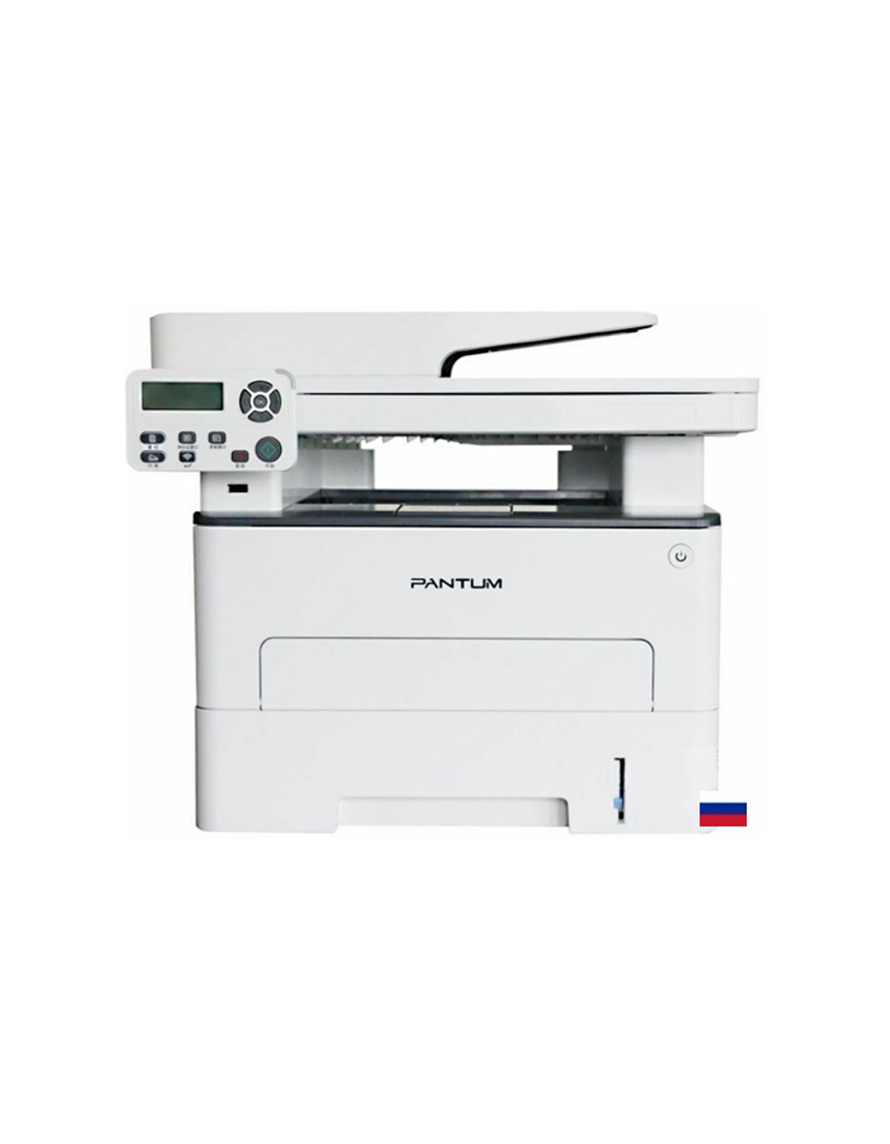 Pantum M7108DN, P/C/S, Mono laser, A4, 33 ppm (max 60000 p/mon), 525 MHz, 1200x1200 dpi, 256 MB RAM, PCL/PS, Duplex, ADF50, paper tray 250 pages, USB, LAN, start. cartridge 6000 pages