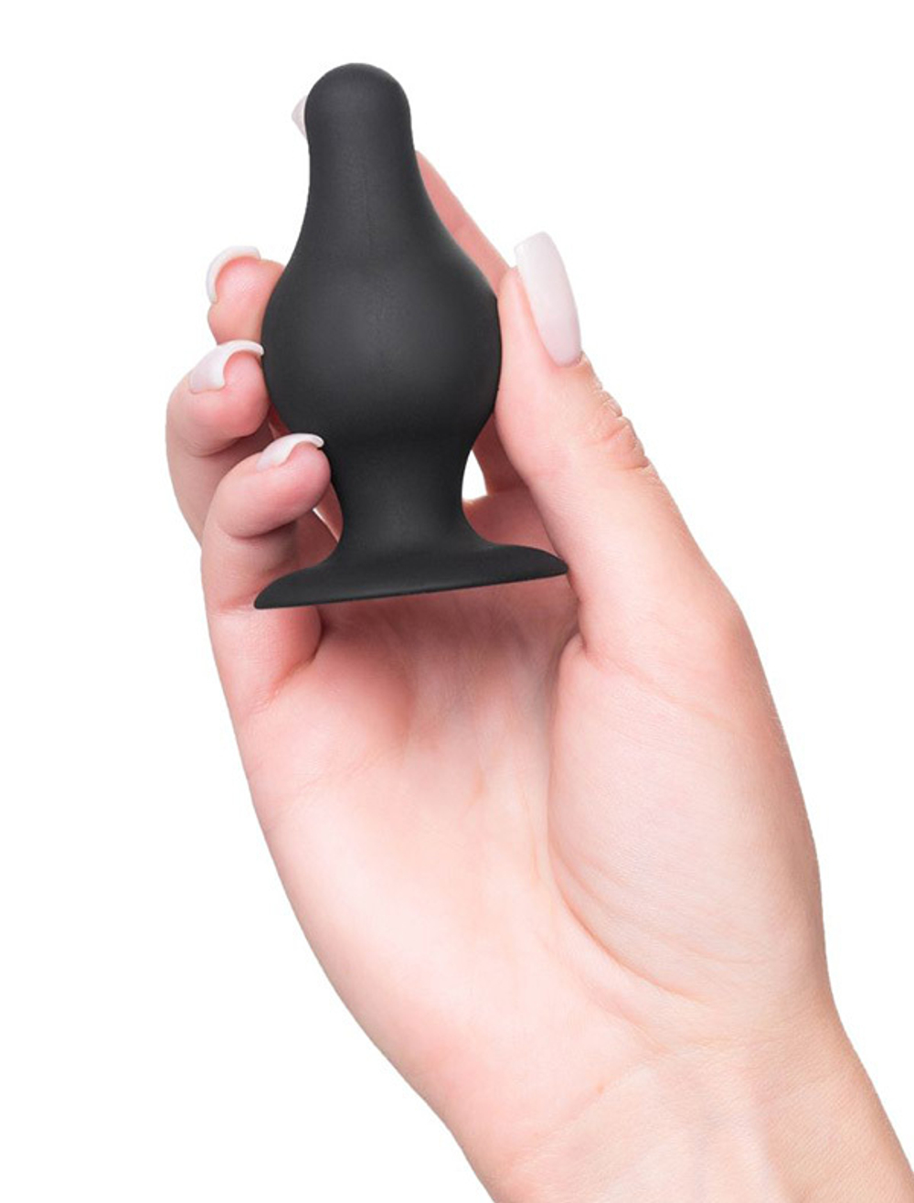 Черная анальная втулка 8см Erotist Toys Anal Plug Spade Size S