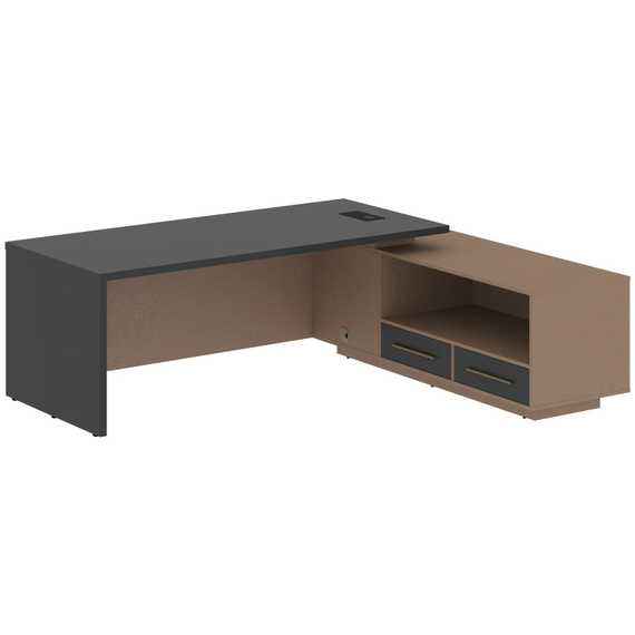 Стол руководителя с тумбой VCT 2319(R)  2300х1900х750 VELION