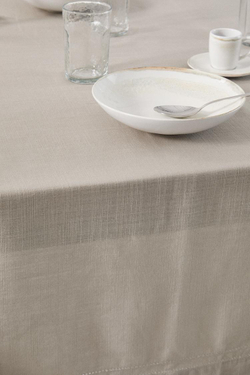 ZARA HOME АЖУРНАЯ ХЛОПКОВАЯ СКАТЕРТЬ, СЕРЫЙ