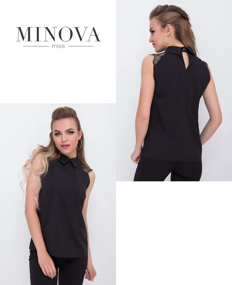 Блуза 1094-черный Minova