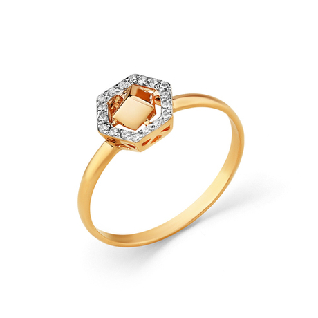 Кольцо из золота 585 пробы с Фианит