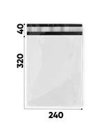 Пакет курьерский 240х320+40 мм, 50 мкм, без кармана, 500 шт/кор