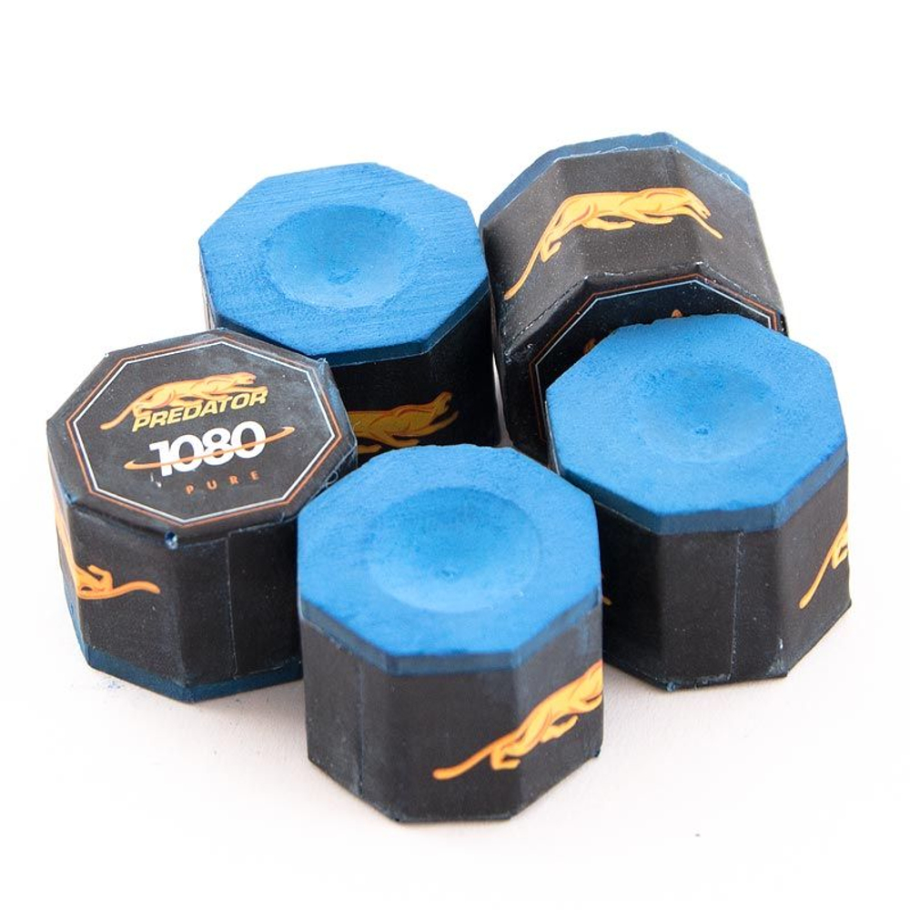 Мел бильярдный "Predator 1080 Pure" Blue 5шт.