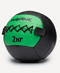 Медбол INSANE IN24-WB100, 2 кг, зеленый