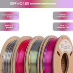 Пластик Eryone Silk PLA Tri-Color комплект 4x 0.25 кг red-yellow-blue, red-gold-black, blue-purple-b