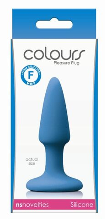 Голубая анальная мини-пробка Mini Plug - 9 см. (Цвет: голубой)