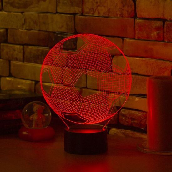 Лампа Футбольный мяч с иллюзией 3D