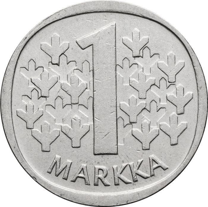 1 марка 1969-1993 Финляндия
