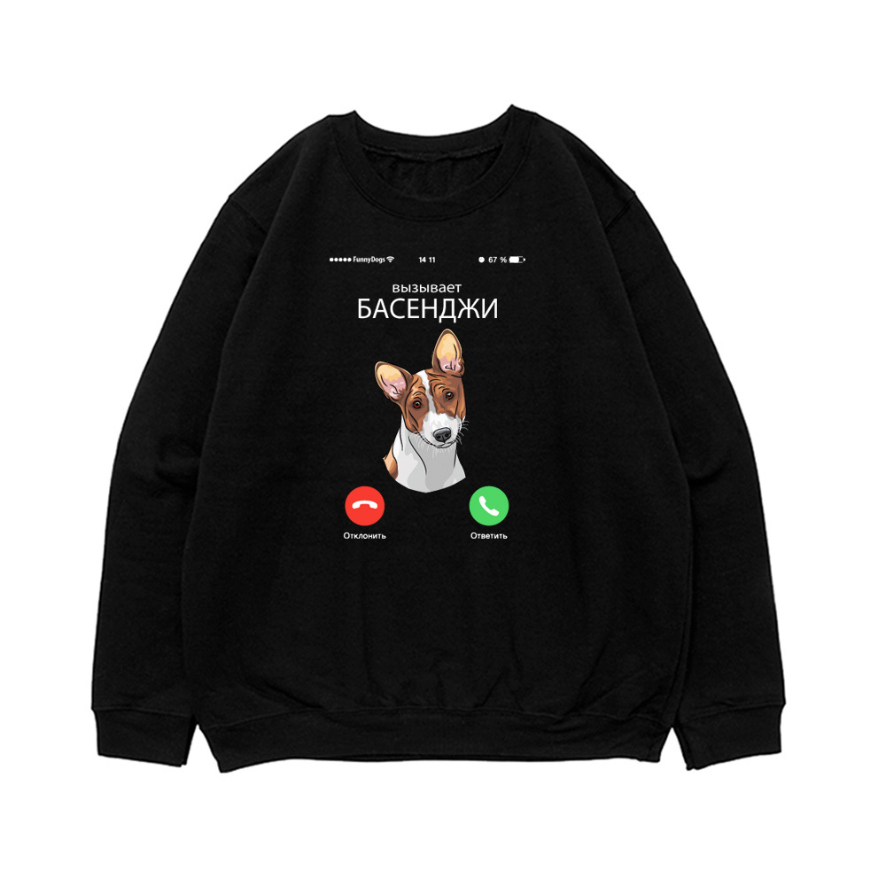 Свитшот "Басенджи вызывает"