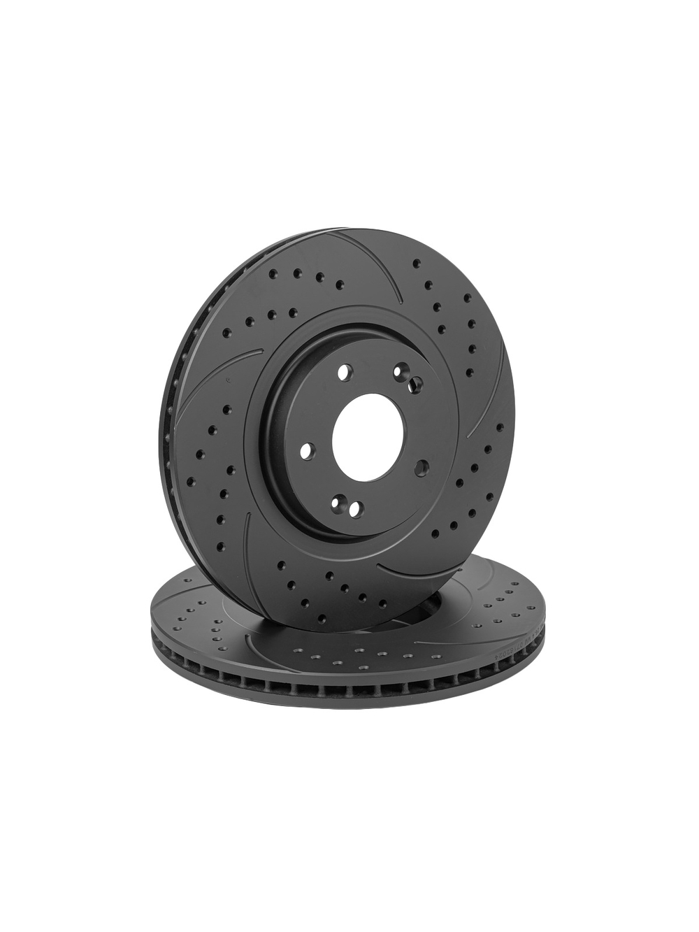 Диск тормозной передний перфорированный PRO-LINE с покрытием (комплект 2 шт) HYUNDAI SANTA FE 2006-> GANZ GIJ10018S