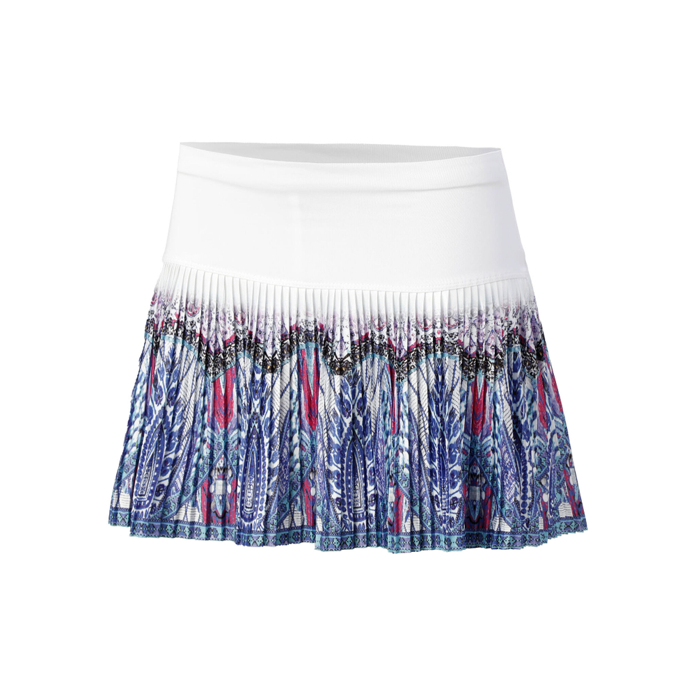 Женская теннисная юбка Lucky in Love Bedazzled Pleated Skirt Special Edition Women - White, Multicoloured