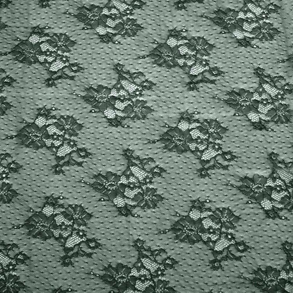 Кружевное полотно, 62 гр/м2, 150 см, т.зелёный