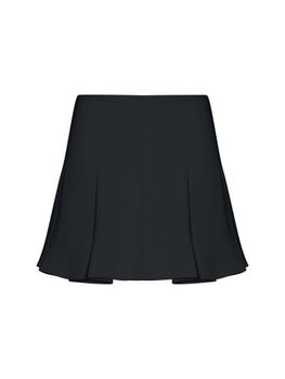 Мини юбка из крепа со складками