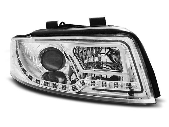 Передние фары led tube lights chrome для Audi A4 B6