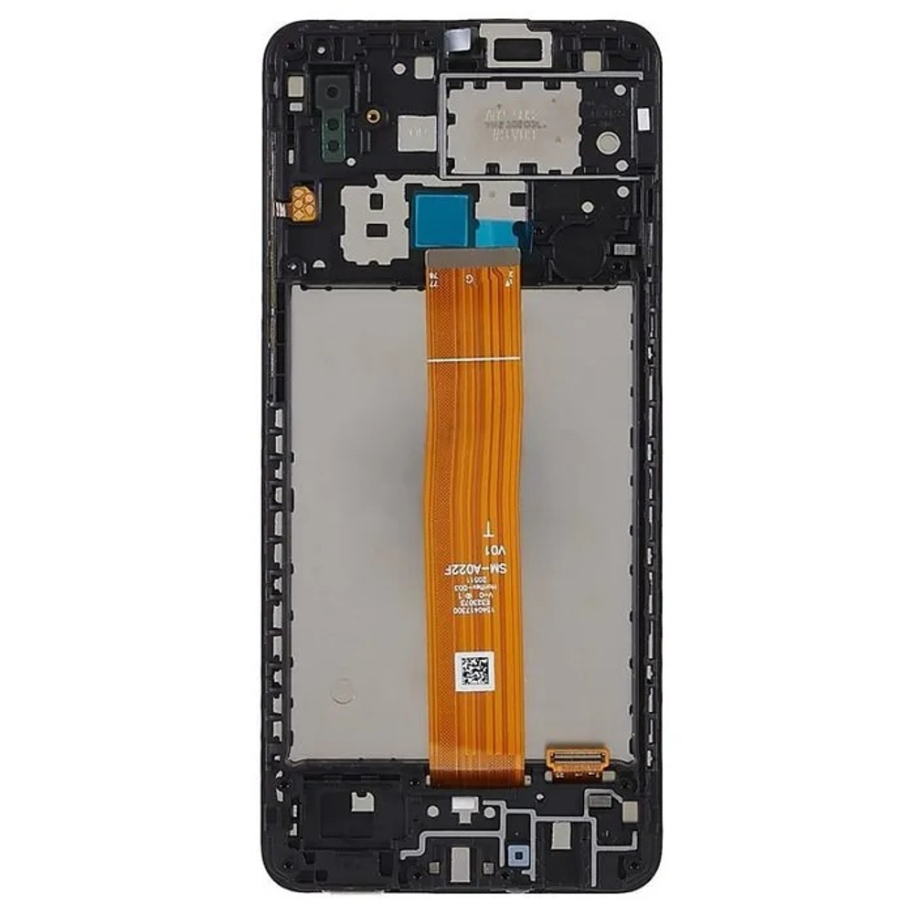 Дисплей для Samsung Galaxy A02 (A022G) с тачскрином и рамкой Черный - OR Ref. (SP)
