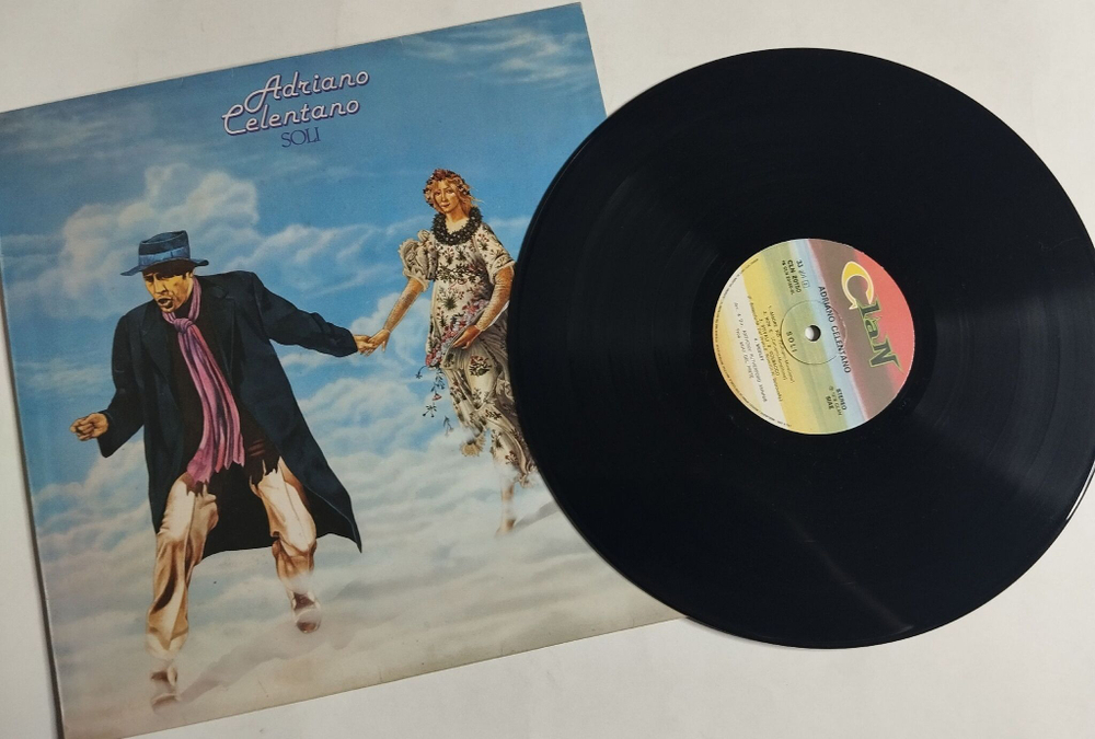 Винтажная виниловая пластинка LP Adriano Celentano Soli (Italy 1979) NM