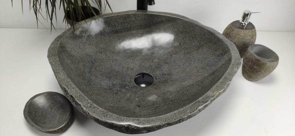 Раковина из речного камня RS6849 (60*52*15)