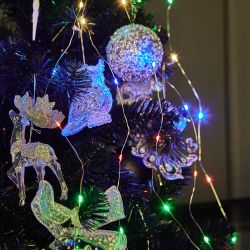 ULD-E0120-120-STA MULTI IP44 Гирлянда светодиодная Лучи росы. 1.2м. 10 нитей. 120 светодиодов. Разноцветный свет. Провод прозрачный. ТМ Uniel