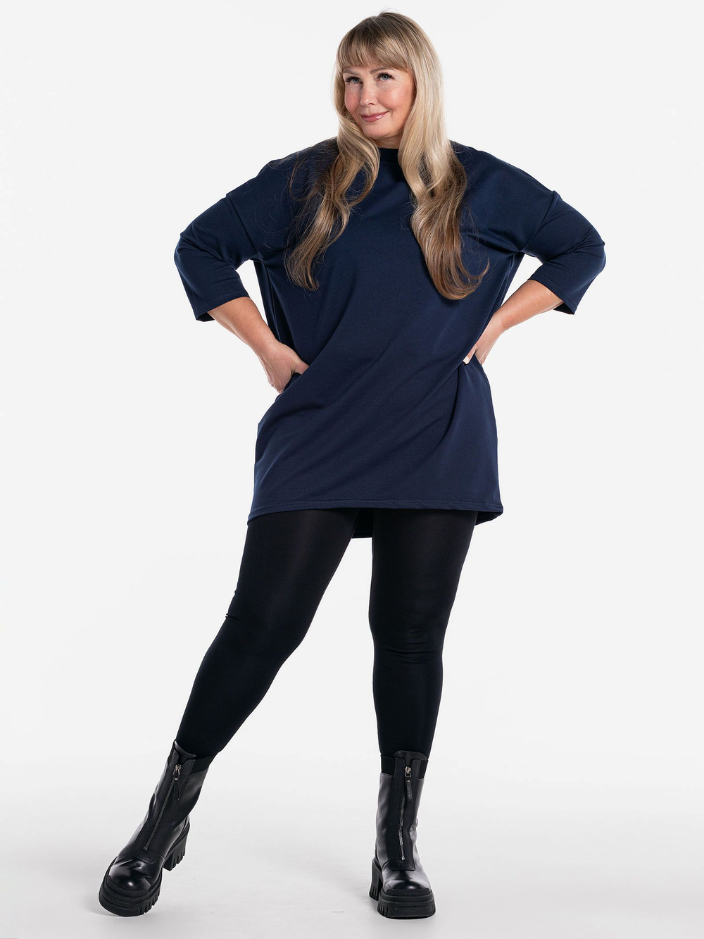 Платье из футера оверсайз