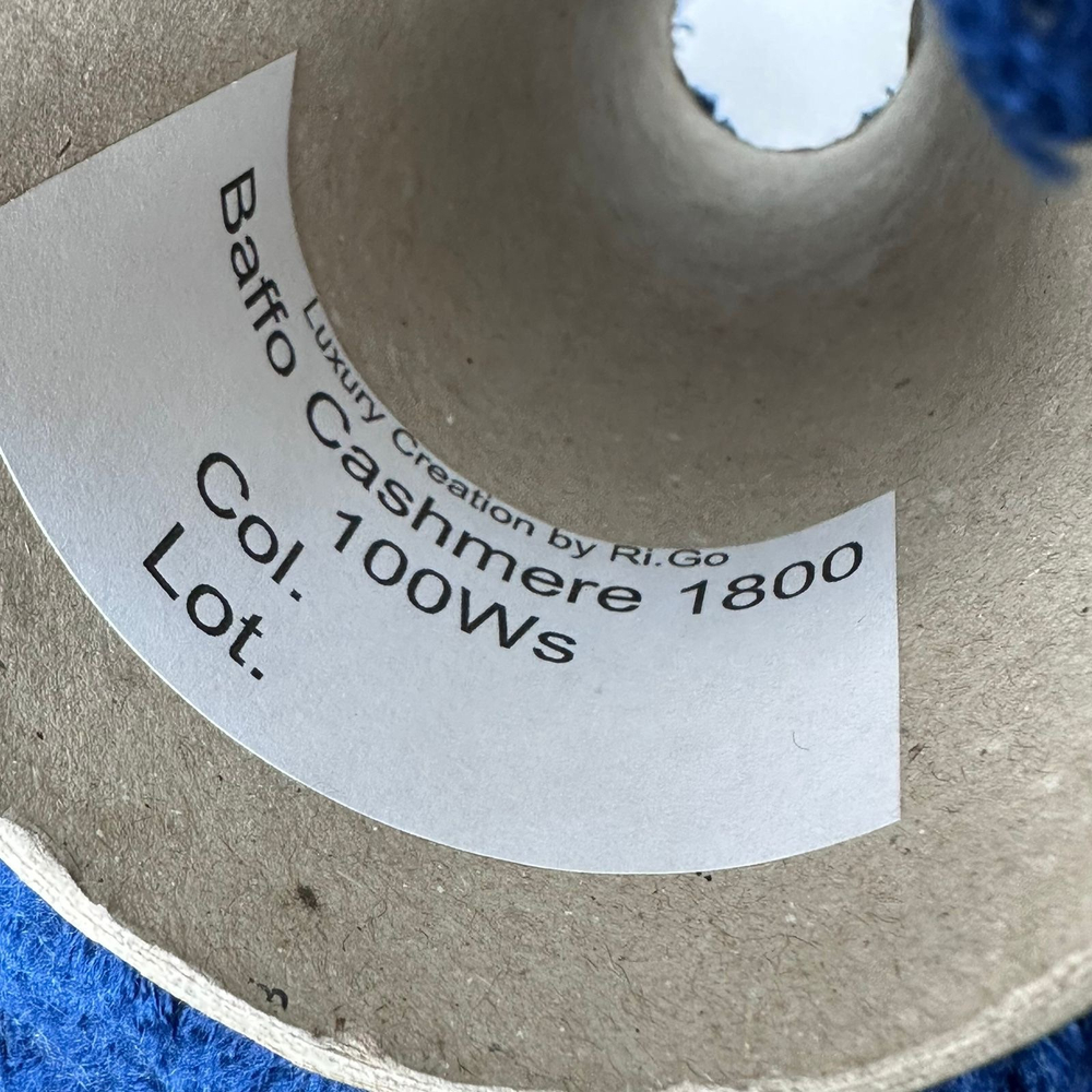 BAFFO CASHMERE - Ri.Go; 100% кашемир; травка; 180м/100гр; цвет: синий