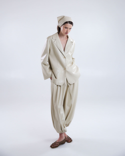 Косынка из искусственной кожи малая молочный