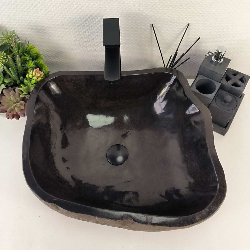 Раковина из речного камня RS-64906 51*45*15 0857