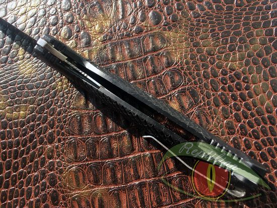 Складной нож Reptilian Джага-02 черный c клинком из стали D2, рукоять G10