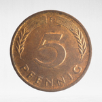Germany, 5 Pfennigs, 1989, (Stuttgart Mint - "F"), VF