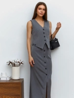 Юбка длинная на пуговицах