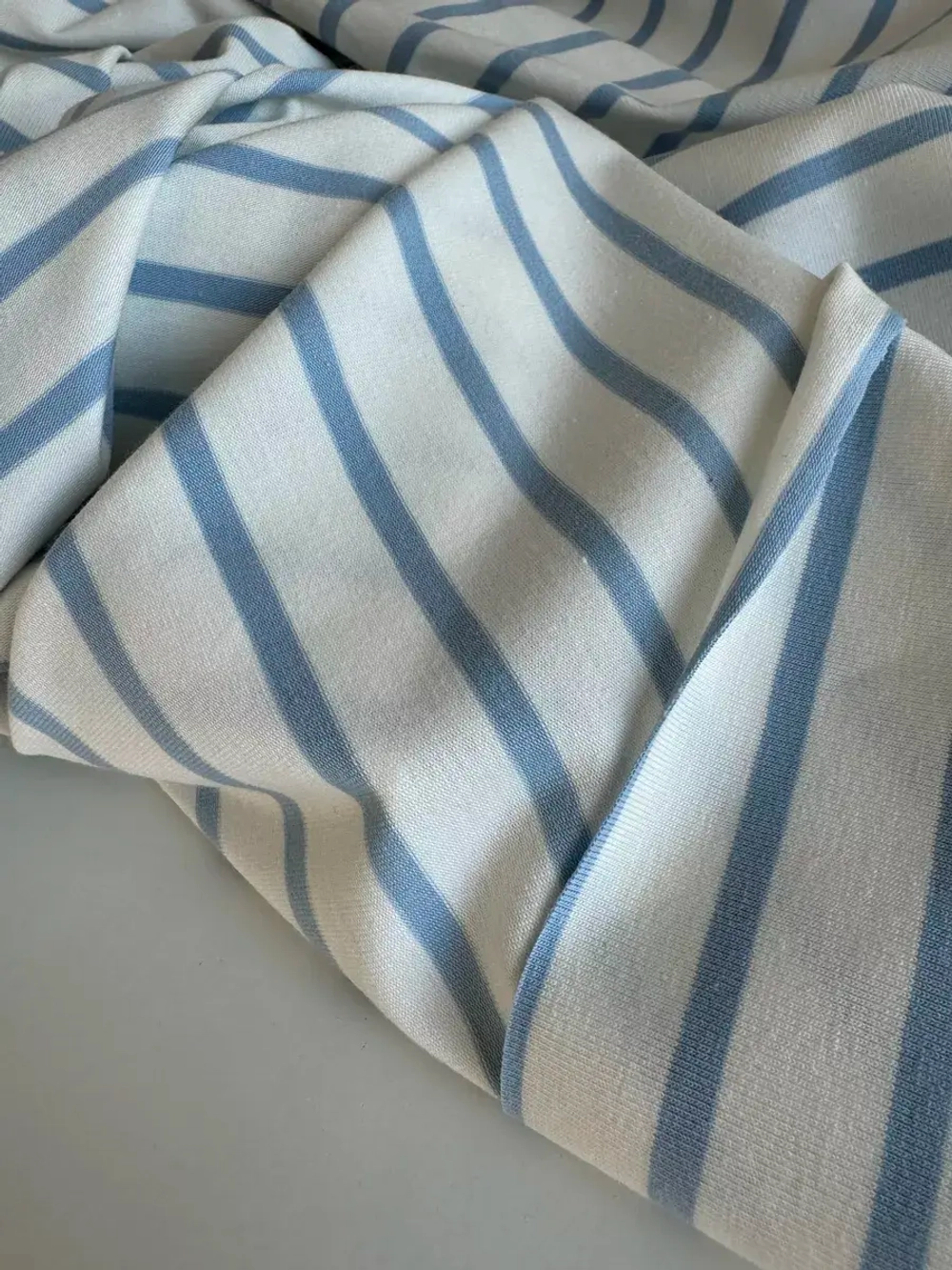 Кулирка ткань для шитья с лайкрой полоска КОМПАКТ ПЕНЬЕ