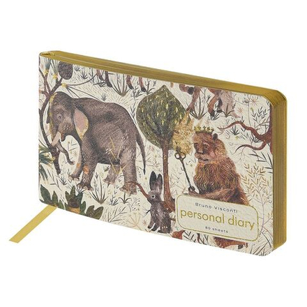 Еженедельник недат. А6 80л., мягк.обл., кож.зам. "Fauna. Звери"**