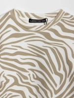Лонгслив зебра для девочки на осень