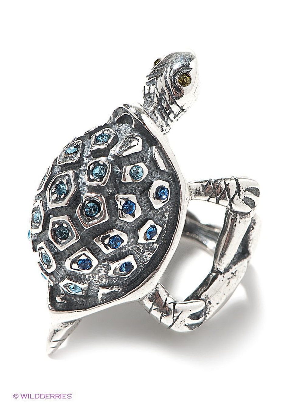 "Нанду" кольцо в серебряном покрытии из коллекции "Вокруг света" от Jenavi