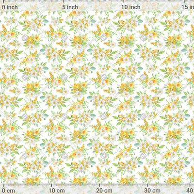 Желтые весенние цветы - мимоза и нарциссы by SongBirdAnna 652 DPI