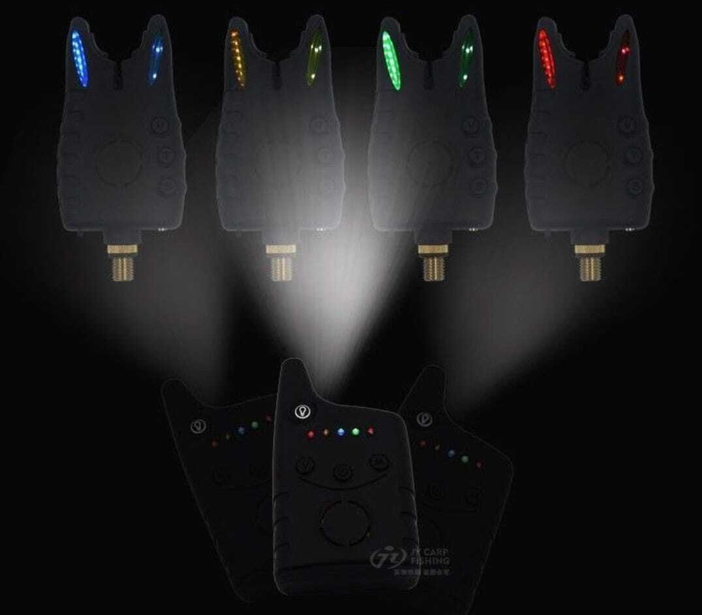 НАБОР ЭЛЕКТРОННЫХ СИГНАЛИЗАТОРОВ КЛЕВА 4+1 / с 4 штук быстросьема 