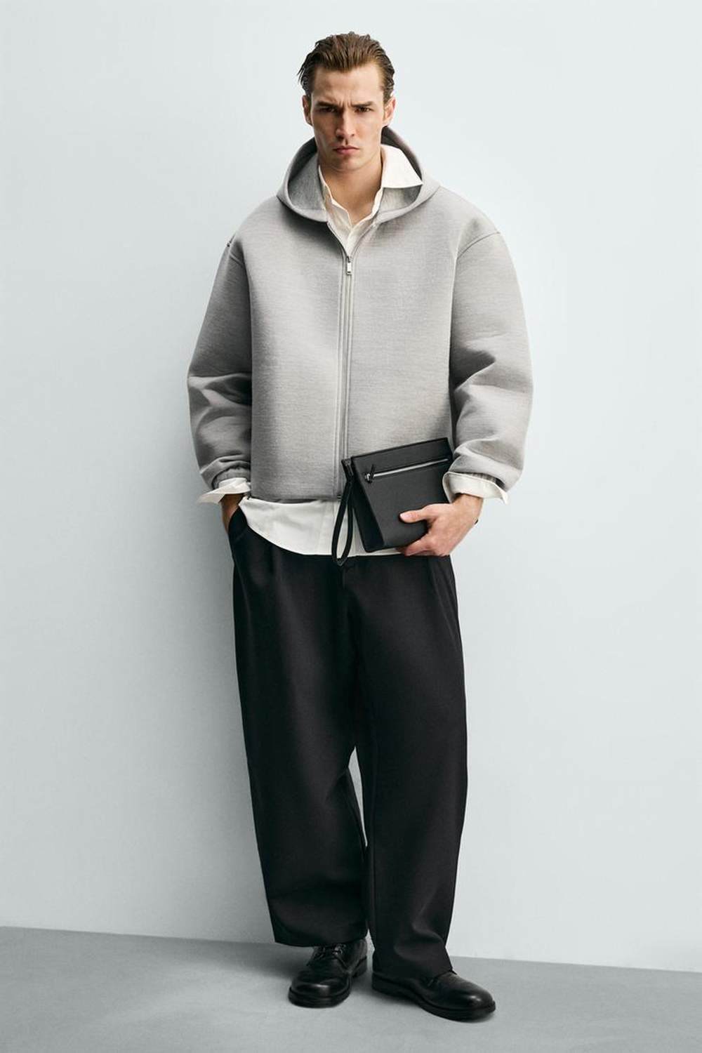 ZARA КЛАТЧ С ТЕКСТУРОЙ, ЧЕРНЫЙ