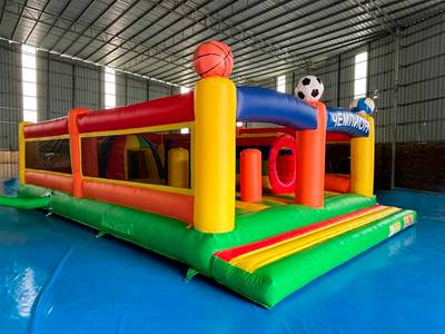 Коммерческий надувной батут «Чемпион», без крыши, 8*5*2,2 м