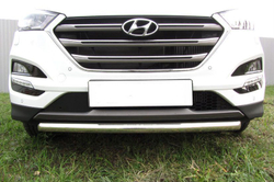 Защита переднего бампера (нержавейка) Hyundai Tucson 4WD (2015-2018) d57