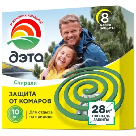 Спираль от комаров ДЭТА, упаковка 10 шт.